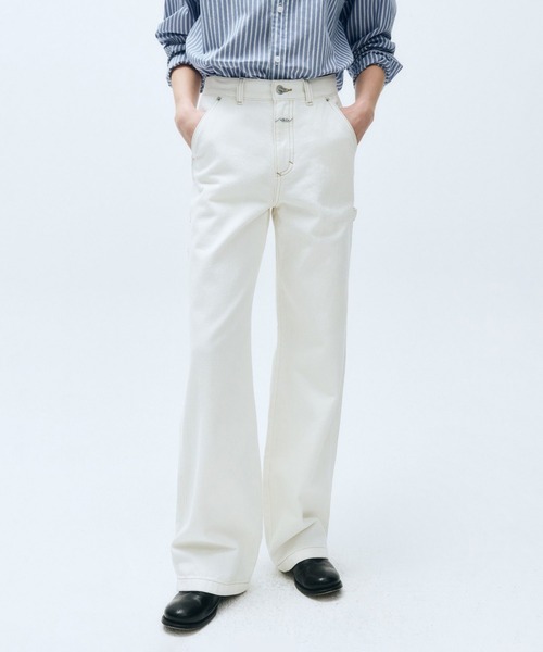 MARITHE + FRANCOIS GIRBAUD（マリテフランソワジルボー）の「W CARPENTER DENIM PANTS（デニムパンツ・レディース・ベージュ/ブルー・27inch/28inch/26inch/25inch）」の17枚目の写真
