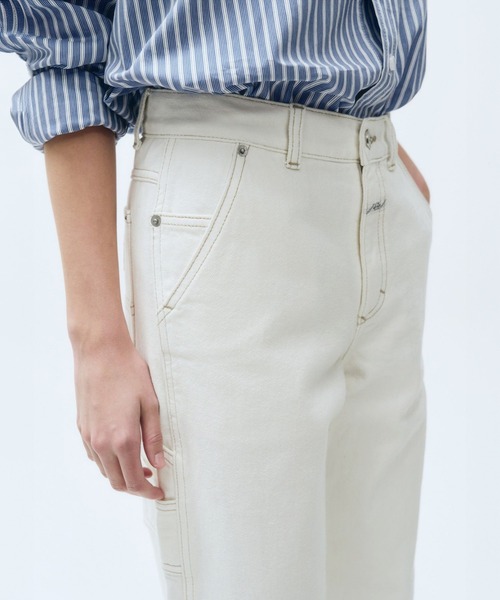 MARITHE + FRANCOIS GIRBAUD（マリテフランソワジルボー）の「W CARPENTER DENIM PANTS（デニムパンツ・レディース・ベージュ/ブルー・27inch/28inch/26inch/25inch）」の19枚目の写真
