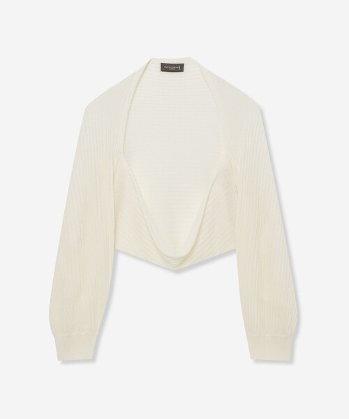 MACKINTOSH LONDON(マッキントッシュ ロンドン)の「【婦人画報4月号掲載】マーガレットボレロ(カーディガン/ボレロ・レディース・ブラック/ホワイト系その他・FREE)」の2枚目の写真