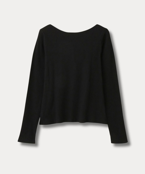 Mac-House(マックハウス)の「【milli de l'air 】トタンテレコ レイヤード ボートネック 長袖プルオーバー(Tシャツ/カットソー・レディース・ホワイト/ブラック/ブルー・M)」の8枚目の写真