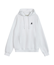 OVERSIZED RAGLAN HOODIE - WHITE