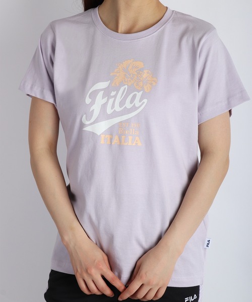 FILA(フィラ)の「FILA / フィラ 半袖プリントT レディース(Tシャツ/カットソー・レディース・ホワイト/ピンク/ホワイト系その他/ラベンダー/ブラック/ネイビー系・M/L)」の5枚目の写真