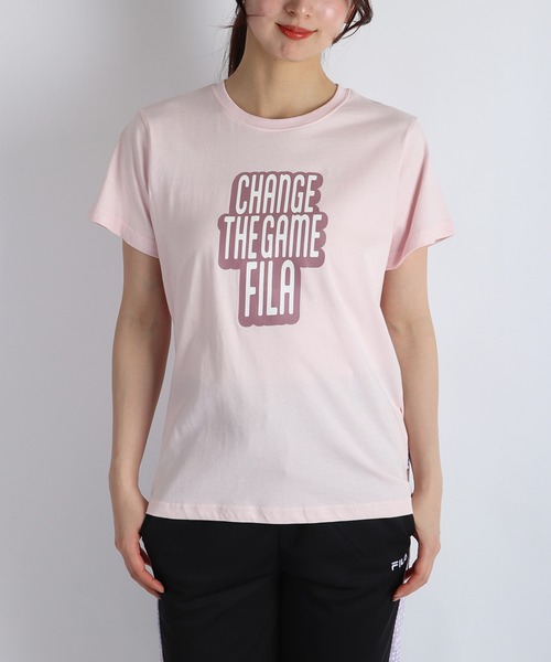 FILA(フィラ)の「FILA / フィラ 半袖プリントT レディース(Tシャツ/カットソー・レディース・ホワイト/ピンク/ホワイト系その他/ラベンダー/ブラック/ネイビー系・M/L)」の6枚目の写真
