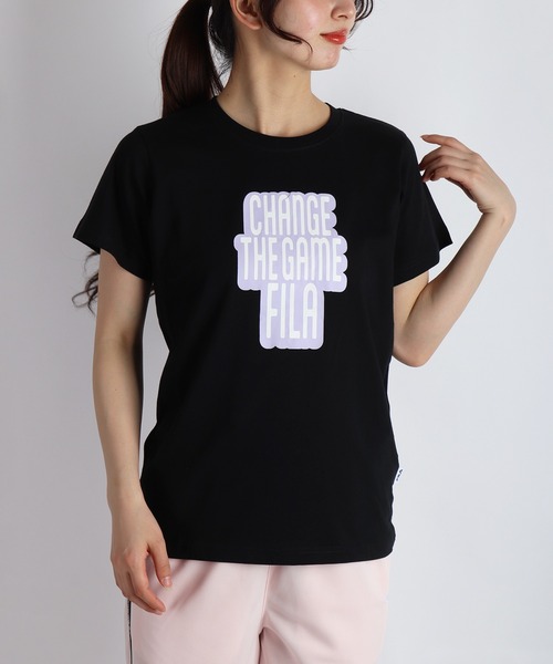 FILA(フィラ)の「FILA / フィラ 半袖プリントT レディース(Tシャツ/カットソー・レディース・ホワイト/ピンク/ホワイト系その他/ラベンダー/ブラック/ネイビー系・M/L)」の12枚目の写真