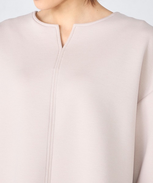 GALLORIA（ギャローリア）の「ダンボールキーネックプルオーバー（Tシャツ/カットソー・レディース・ネイビー/ライトグリーン/ライトベージュ・L/LL/M/S）」の6枚目の写真