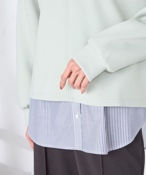 GALLORIA（ギャローリア）の「ダンボールキーネックプルオーバー（Tシャツ/カットソー・レディース・ネイビー/ライトグリーン/ライトベージュ・L/LL/M/S）」の10枚目の写真