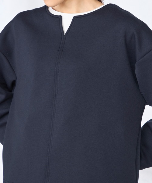 GALLORIA（ギャローリア）の「ダンボールキーネックプルオーバー（Tシャツ/カットソー・レディース・ネイビー/ライトグリーン/ライトベージュ・L/LL/M/S）」の15枚目の写真