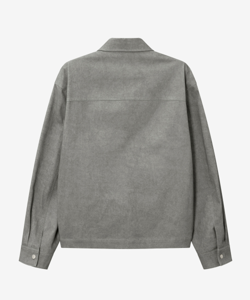 MINDBRIDGE（マインドブリッジ）の「[COUTURE]ピグメントウォッシングオーバーサイズジップアップジャケット（デニムジャケット・メンズ・グレー・100/110/95/105）」の8枚目の写真