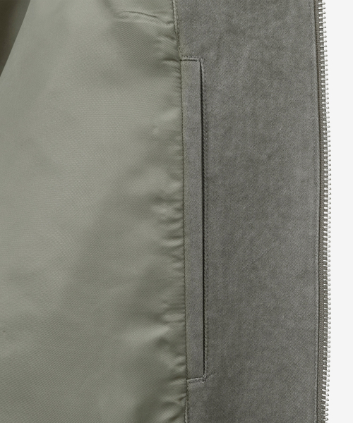 MINDBRIDGE（マインドブリッジ）の「[COUTURE]ピグメントウォッシングオーバーサイズジップアップジャケット（デニムジャケット・メンズ・グレー・100/110/95/105）」の11枚目の写真