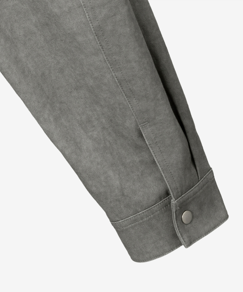 MINDBRIDGE（マインドブリッジ）の「[COUTURE]ピグメントウォッシングオーバーサイズジップアップジャケット（デニムジャケット・メンズ・グレー・100/110/95/105）」の12枚目の写真
