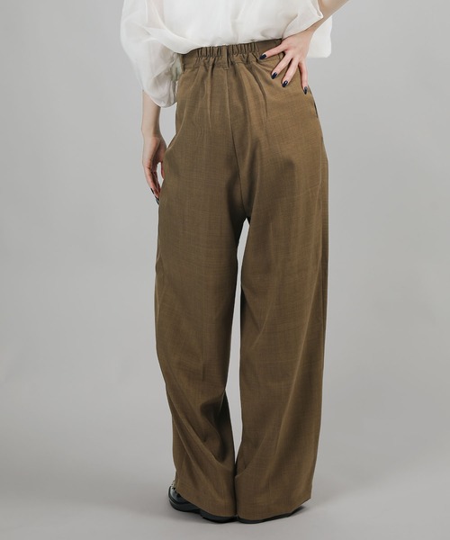 aimoha（アイモハ）の「【セットアップ着用可能】ワイドタックパンツ（スラックス・レディース・ブラック/モカ・SMALL）」の8枚目の写真