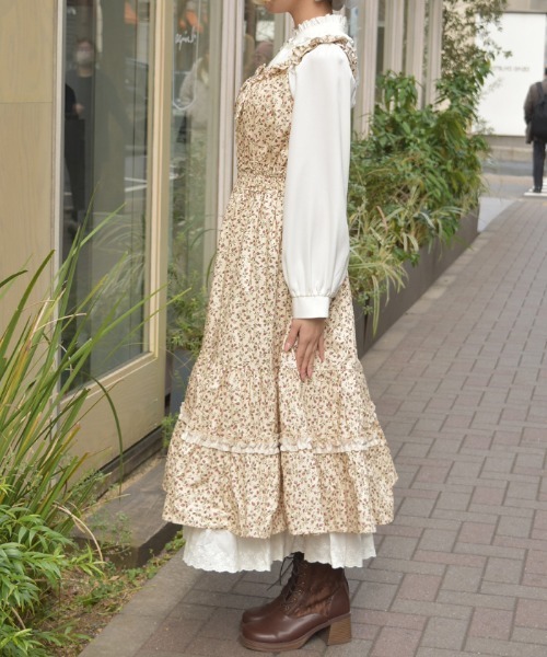 axes femme（アクシーズファム）の「フリル×コットンレースワンピース（ワンピース・レディース・クリーム/ホワイト/グリーン・FREE）」の5枚目の写真