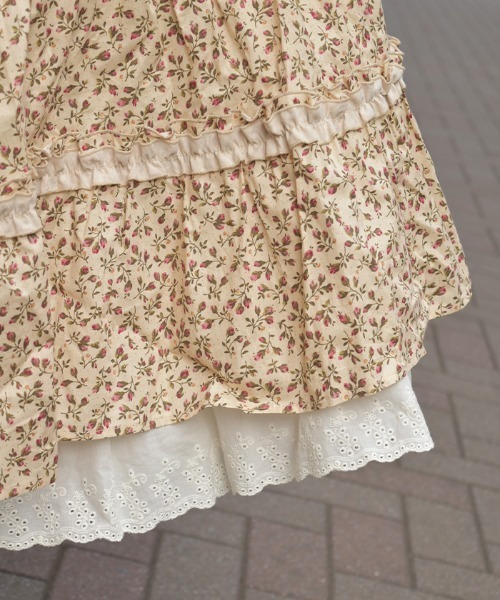 axes femme（アクシーズファム）の「フリル×コットンレースワンピース（ワンピース・レディース・クリーム/ホワイト/グリーン・FREE）」の7枚目の写真