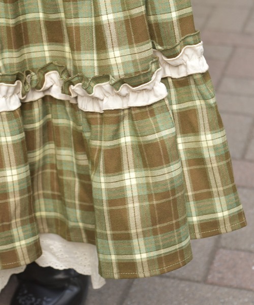 axes femme（アクシーズファム）の「フリル×コットンレースワンピース（ワンピース・レディース・クリーム/ホワイト/グリーン・FREE）」の13枚目の写真