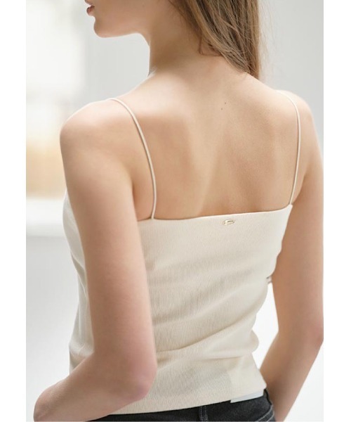 LUDICRUM(ルーディクルム)の「Rib cut camisole(キャミソール・レディース・クリーム/オフホワイト/ブラック・M/S)」の2枚目の写真