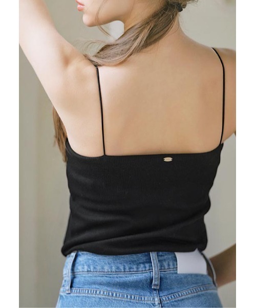 LUDICRUM(ルーディクルム)の「Rib cut camisole(キャミソール・レディース・クリーム/オフホワイト/ブラック・M/S)」の3枚目の写真