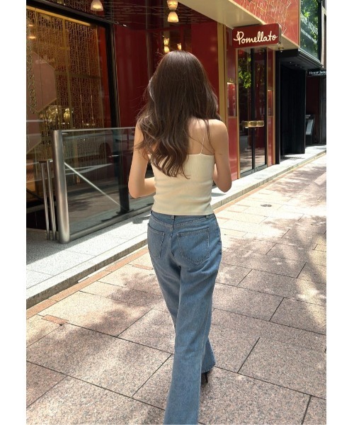 LUDICRUM(ルーディクルム)の「Rib cut camisole(キャミソール・レディース・クリーム/オフホワイト/ブラック・M/S)」の4枚目の写真