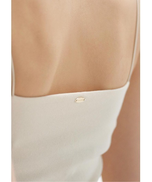 LUDICRUM(ルーディクルム)の「Rib cut camisole(キャミソール・レディース・クリーム/オフホワイト/ブラック・M/S)」の6枚目の写真