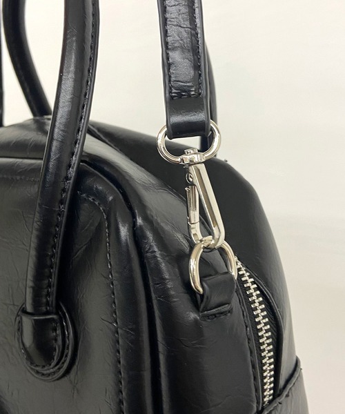 non-hedge(ノンヘッジ)の「ポーチチャーム付ミニボストンバッグ(ボストンバッグ・レディース・ピンク/ブラック/シルバー・FREE)」の7枚目の写真