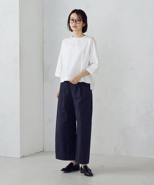 COMME CA ISM(コムサイズム)の「バレルレッグ パンツ(その他パンツ・レディース・ベージュ/ネイビー・LARGE/MEDIUM)」の3枚目の写真