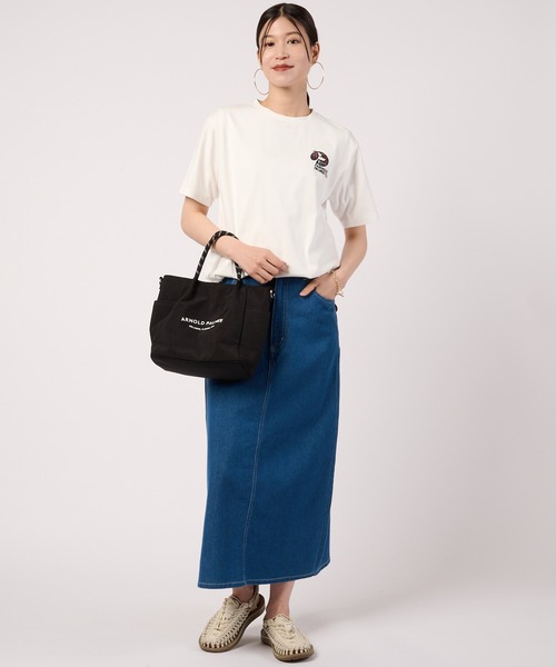 Arnold Palmer(アーノルドパーマー)の「ドッグモチーフ シェア Tシャツ(Tシャツ/カットソー・レディース・ホワイト/ダークブルー・XS/S/M/L/LL)」の6枚目の写真