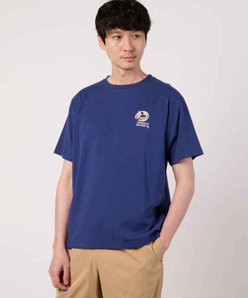 Arnold Palmer(アーノルドパーマー)の「ドッグモチーフ シェア Tシャツ(Tシャツ/カットソー・レディース・ホワイト/ダークブルー・XS/S/M/L/LL)」の11枚目の写真