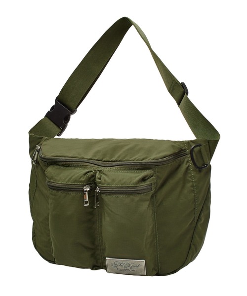 X-girl(エックスガール)の「METAL PLATE SHOULDER BAG(ショルダーバッグ・レディース・ブラック/オリーブ・ONE SIZE)」の5枚目の写真