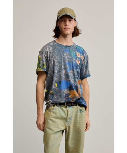 Desigual(デシグアル)の「フローラル プリント Tシャツ / ネイビー(Tシャツ/カットソー・メンズ・ブルー・XL/L/M/S)」の4枚目の写真