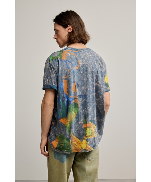 Desigual(デシグアル)の「フローラル プリント Tシャツ / ネイビー(Tシャツ/カットソー・メンズ・ブルー・XL/L/M/S)」の5枚目の写真
