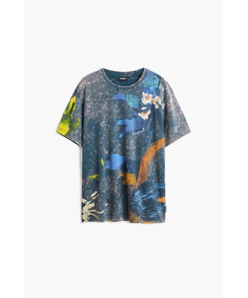 Desigual(デシグアル)の「フローラル プリント Tシャツ / ネイビー(Tシャツ/カットソー・メンズ・ブルー・XL/L/M/S)」の6枚目の写真
