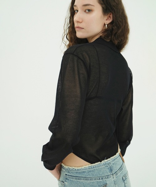 CLANE（クラネ）の「SKIPPER KNIT BODYSUITS（ニット/セーター・レディース・ブラウン/アイボリー/ブラック・1）」の13枚目の写真