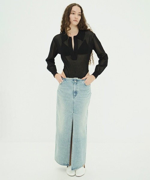 CLANE（クラネ）の「SKIPPER KNIT BODYSUITS（ニット/セーター・レディース・ブラウン/アイボリー/ブラック・1）」の16枚目の写真