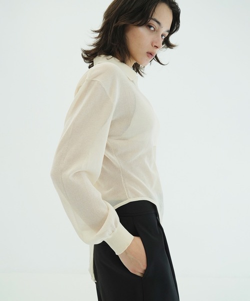 CLANE（クラネ）の「SKIPPER KNIT BODYSUITS（ニット/セーター・レディース・ブラウン/アイボリー/ブラック・1）」の7枚目の写真