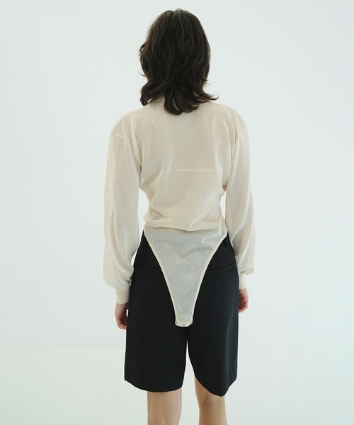 CLANE（クラネ）の「SKIPPER KNIT BODYSUITS（ニット/セーター・レディース・ブラウン/アイボリー/ブラック・1）」の9枚目の写真