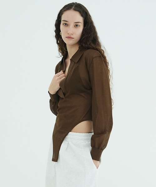 CLANE（クラネ）の「SKIPPER KNIT BODYSUITS（ニット/セーター・レディース・ブラウン/アイボリー/ブラック・1）」の20枚目の写真