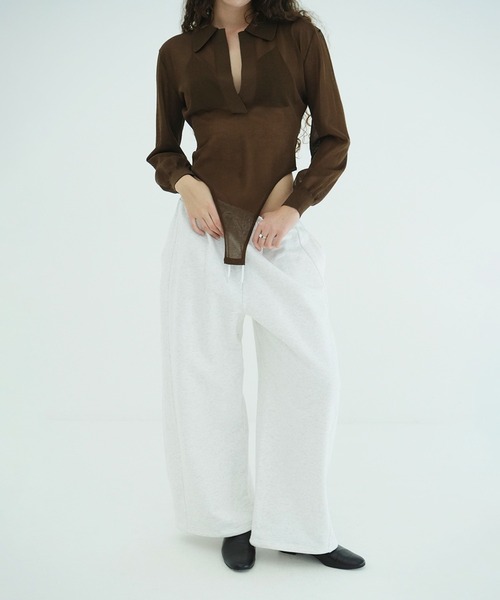 CLANE（クラネ）の「SKIPPER KNIT BODYSUITS（ニット/セーター・レディース・ブラウン/アイボリー/ブラック・1）」の22枚目の写真