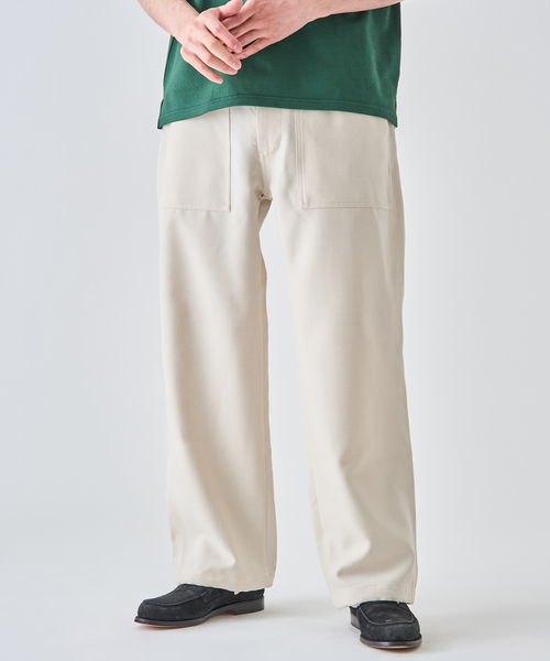 EDIFICE（エディフィス）の「サイド アジャスト ベイカー パンツ（スラックス・メンズ・ベージュ/アイボリー/チャコールグレー・MEDIUM/LARGE）」の12枚目の写真