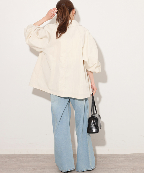 JOURNAL STANDARD relume(ジャーナルスタンダード レリューム)の「ヴィンテージクロストレンチコート(トレンチコート・レディース・ブルー/ベージュ/ホワイト・FREE)」の13枚目の写真