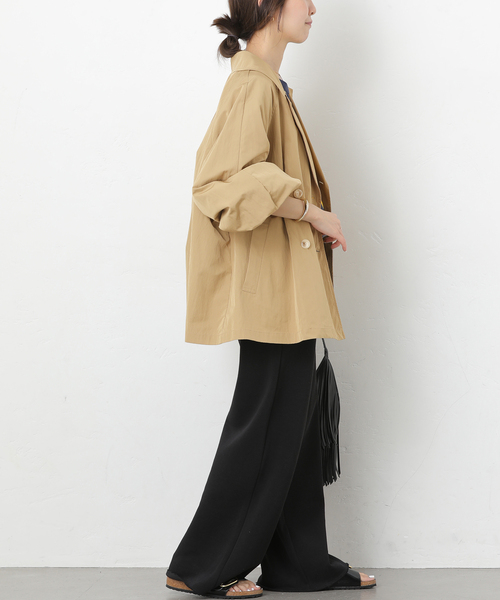 JOURNAL STANDARD relume(ジャーナルスタンダード レリューム)の「ヴィンテージクロストレンチコート(トレンチコート・レディース・ブルー/ベージュ/ホワイト・FREE)」の19枚目の写真