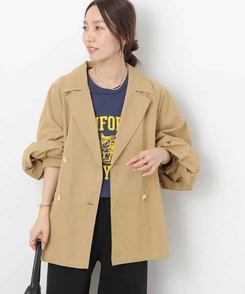 JOURNAL STANDARD relume(ジャーナルスタンダード レリューム)の「ヴィンテージクロストレンチコート(トレンチコート・レディース・ブルー/ベージュ/ホワイト・FREE)」の21枚目の写真