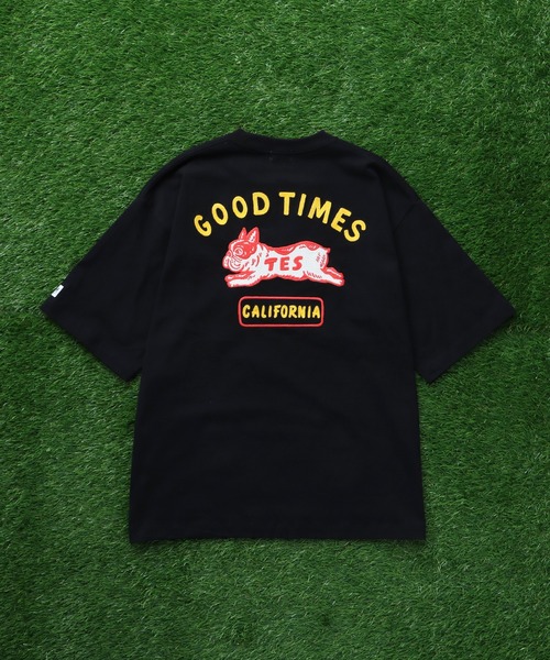The Endless Summer（エンドレスサマー）の「TES GOOD TIMES EMB BIG T-SHIRT / ビッグシルエットTシャツ（Tシャツ/カットソー・メンズ・グレー/ブラック/ホワイト・SMALL/MEDIUM/LARGE/X-LARGE）」の5枚目の写真