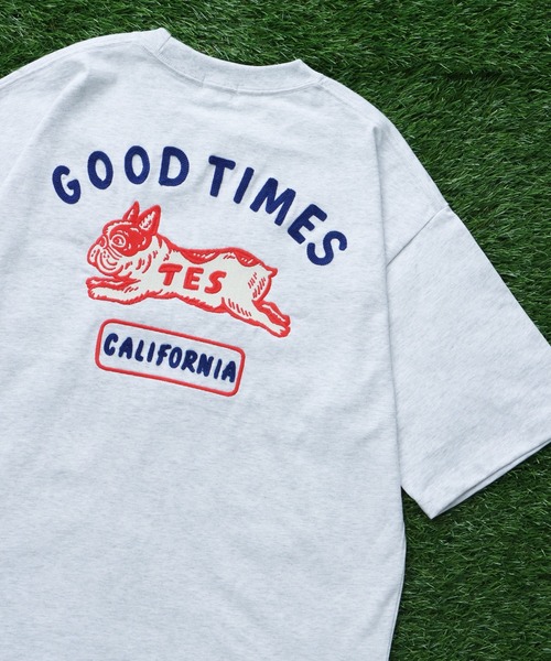 The Endless Summer(エンドレスサマー)の「TES GOOD TIMES EMB BIG T-SHIRT / ビッグシルエットTシャツ(Tシャツ/カットソー・メンズ・グレー/ブラック/ホワイト・SMALL/MEDIUM/LARGE/X-LARGE)」の12枚目の写真