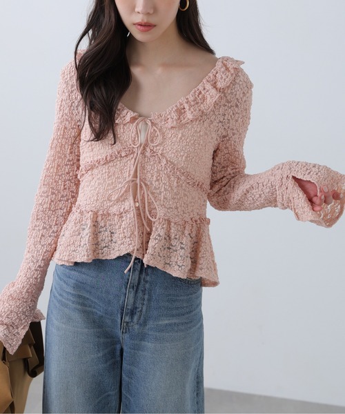 FREE'S MART(フリーズマート)の「◆前開きレースブラウス(シャツ/ブラウス・レディース・ブラック/ピンク/ホワイト・FREE)」の20枚目の写真