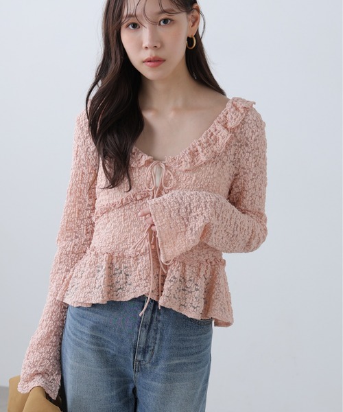 FREE'S MART(フリーズマート)の「◆前開きレースブラウス(シャツ/ブラウス・レディース・ブラック/ピンク/ホワイト・FREE)」の21枚目の写真