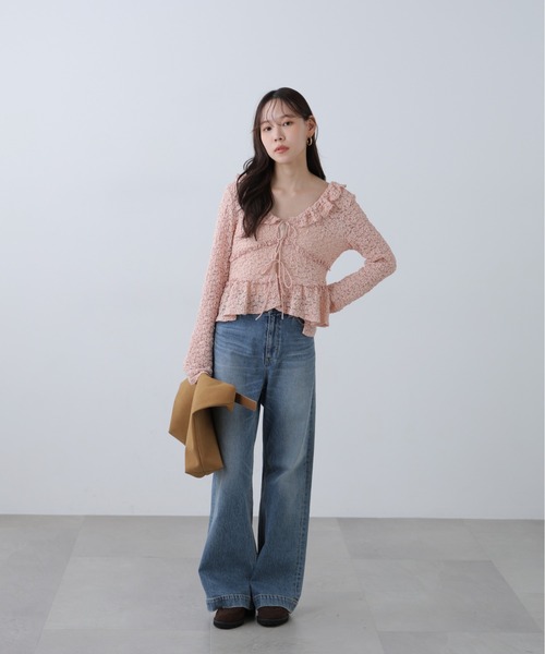 FREE'S MART(フリーズマート)の「◆前開きレースブラウス(シャツ/ブラウス・レディース・ブラック/ピンク/ホワイト・FREE)」の5枚目の写真