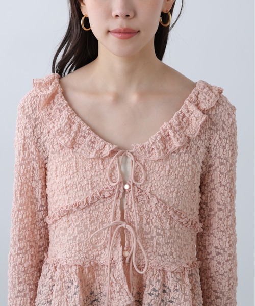 FREE'S MART(フリーズマート)の「◆前開きレースブラウス(シャツ/ブラウス・レディース・ブラック/ピンク/ホワイト・FREE)」の11枚目の写真