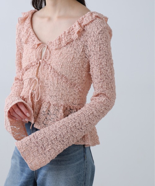 FREE'S MART(フリーズマート)の「◆前開きレースブラウス(シャツ/ブラウス・レディース・ブラック/ピンク/ホワイト・FREE)」の12枚目の写真