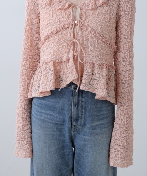 FREE'S MART(フリーズマート)の「◆前開きレースブラウス(シャツ/ブラウス・レディース・ブラック/ピンク/ホワイト・FREE)」の13枚目の写真