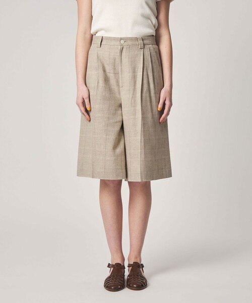 Steven Alan（スティーブンアラン）の「＜Steven Alan＞チェック ショート パンツ（その他パンツ・レディース・ベージュ・L/S/M）」の4枚目の写真