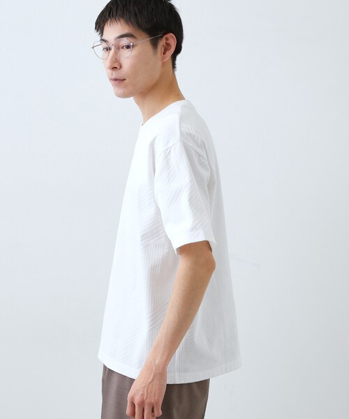 THE SHOP TK (ザ ショップ ティーケー )の「【無地だと少し物足りないという方へ】ジオメトリック柄 半袖Tシャツ 洗濯機OK(Tシャツ/カットソー・メンズ・チャコールグレー/オフホワイト/ブルーグリーン/ライトグレー/ブルー系その他・04/01/02/03)」の19枚目の写真